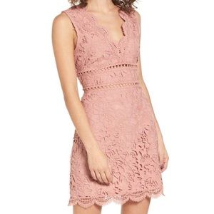 Rose Lace Mini Dress